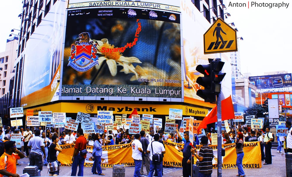 Demonstration MayBank Kuala Lumpur